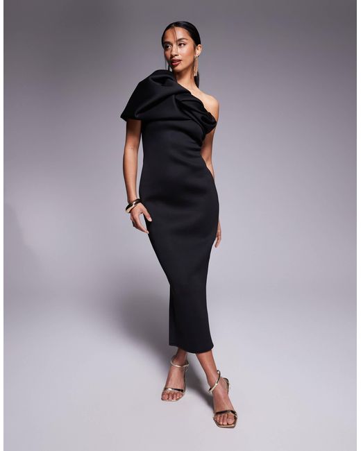 ASOS Women's Blue Asos Design Petite Structured Puff Sleeve