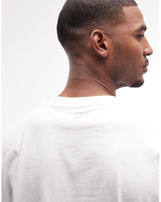 4505 – cropped-trainings-t-shirt aus schnelltrocknender baumwolle in White für Herren