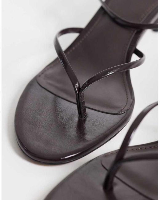 Mango Metallic Cross Front Heeled Sandal