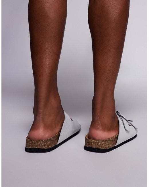 ASOS Brown Two Strap Sandals for men