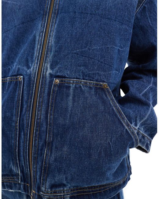 Weekday – hill – workwear-jeansjacke in Blue für Herren