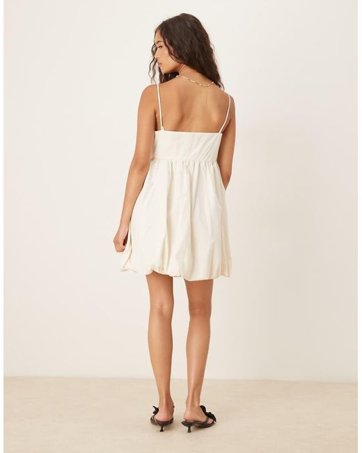 Mango Babydoll Mini-Jurk in het Natural