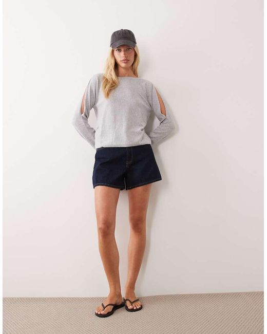Mango Blue Teen Long Sleeve Knitted Top