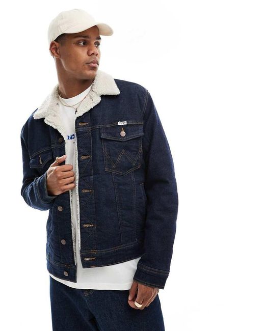 Wrangler Blue Authentic Sherpa Jacket for men