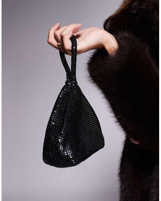 ASOS Mini Clutch Handtas Van Maliën in het Black