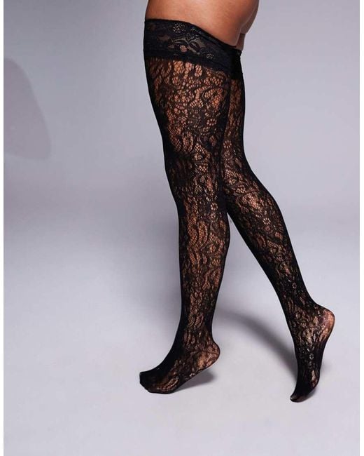 Ann Summers Stay-Up Panty's Van Kant in het Black