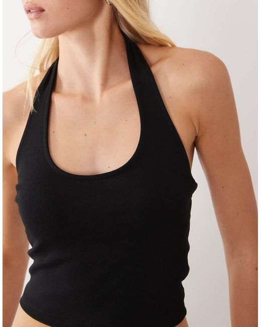 New Look Black Halter Neck Singlet