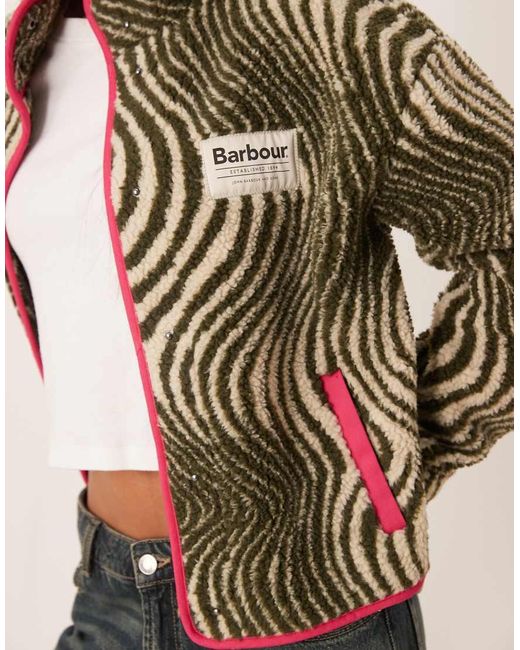 Barbour Green X Asos Exclusive Animal Print Fleece