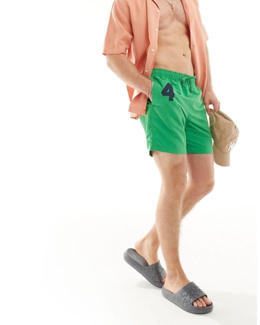 Superdry Green Polo 17-inch Swim Shorts for men