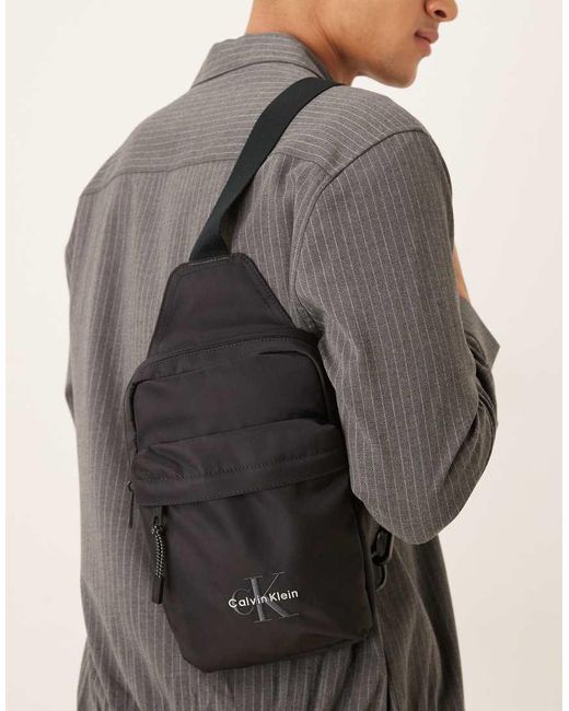 Calvin Klein Gray Bold Sling Bag for men