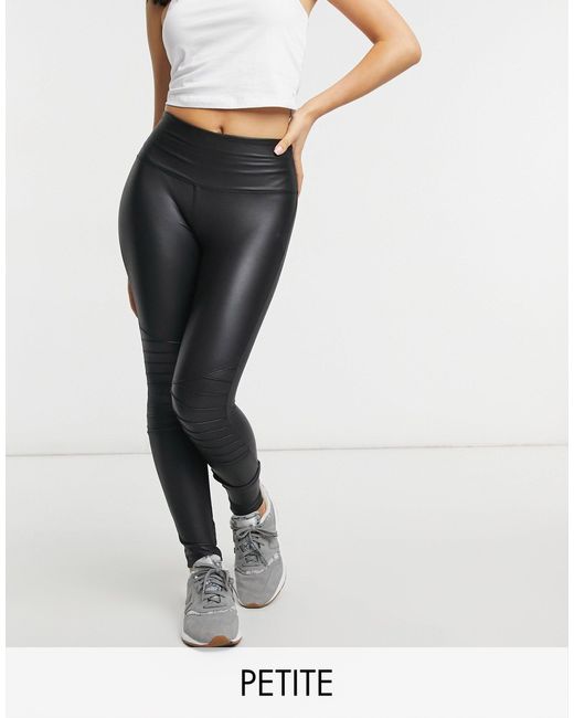 Denim Faux Leather Biker leggings 