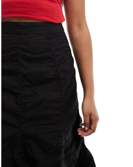 Jupe longue a volants style western Collusion en coloris Noir Lyst