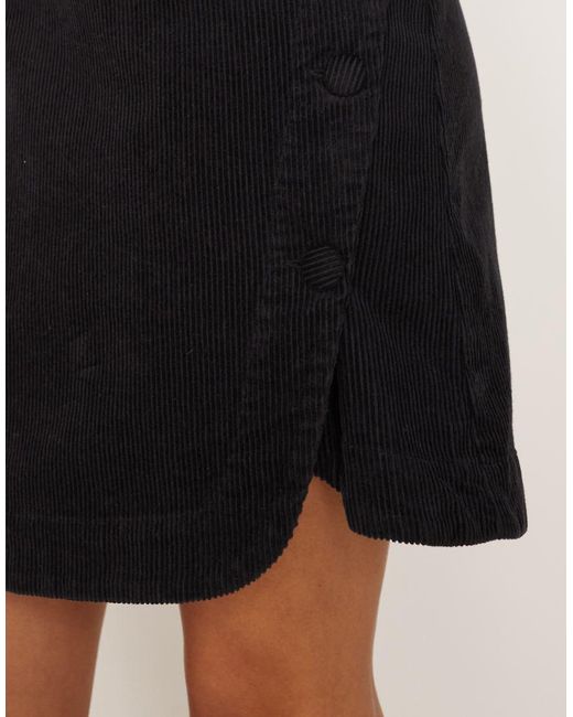 Nobody's Child Black Birch Tailored Cord Pinafore Mini Dress