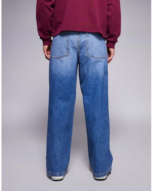 ASOS Blue Super baggy Jeans for men
