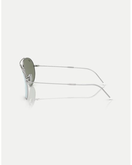 Ray-Ban Blue Lenny Kravitz X Aviator Pilot Sunglasses With Mirrored Lens