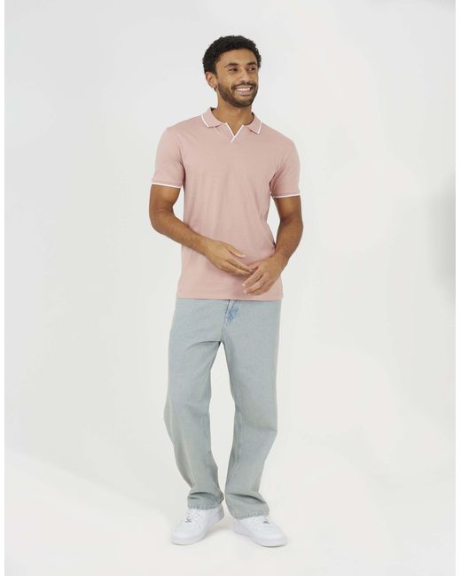 Brave Soul – polohemd in Pink für Herren