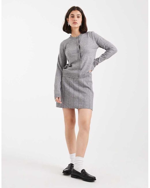 Object Gray Fine Gauge Cardigan