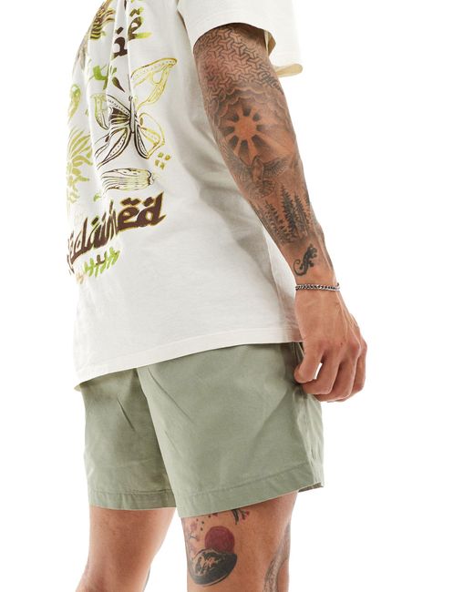 Weekday Green Zed Regular Fit Shorts for men