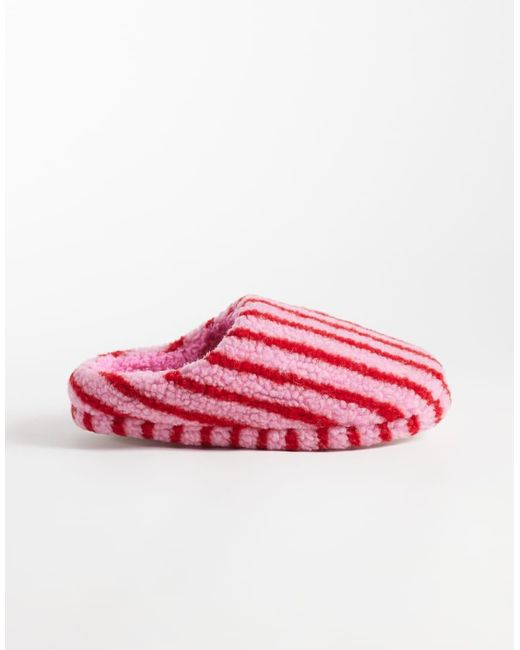 Loungeable Pink Borg Slippers