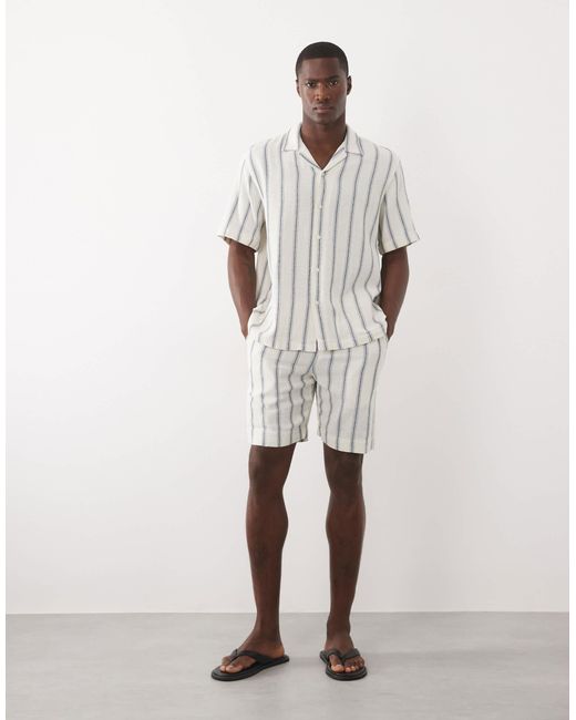 SELECTED White 100% Cotton Textured for men