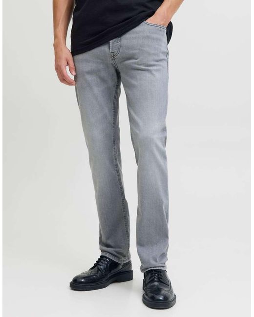 Jack & Jones Blue Slim Straight-Fit Jeans for men