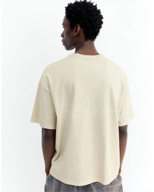 Pull&Bear Natural Stwd Electrical Impulse T-Shirt for men
