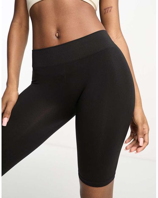 Pieces Black Seamless legging Shorts