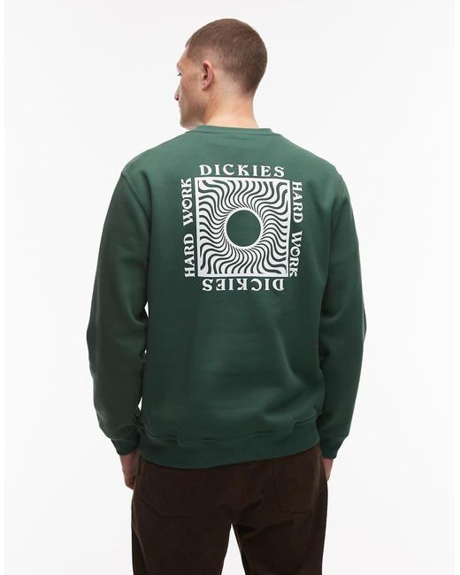 Sudadera Con Estampado Gráfico En La Espalda Oatfield De Dickies de hombre de color Green