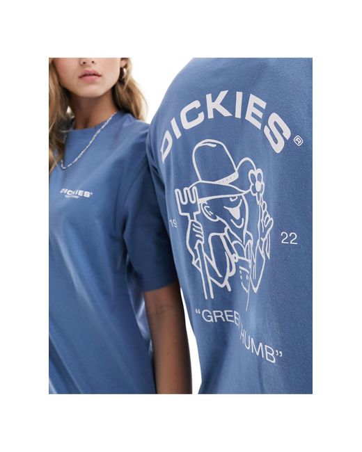 Dickies Blue Wakefield Back Print T-shirt