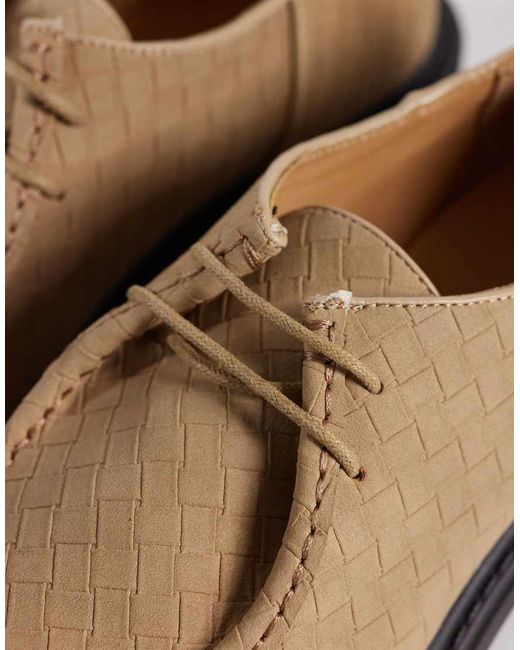 SEQWL White Pier Woven Lace Up Shoes for men