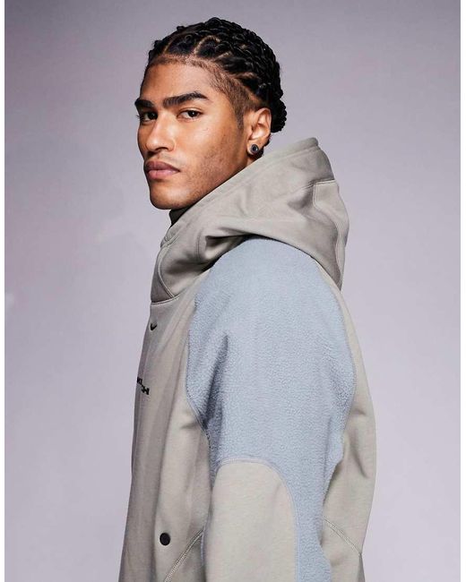 Nike Gray Tech Boreas Oversized Hoodie for men