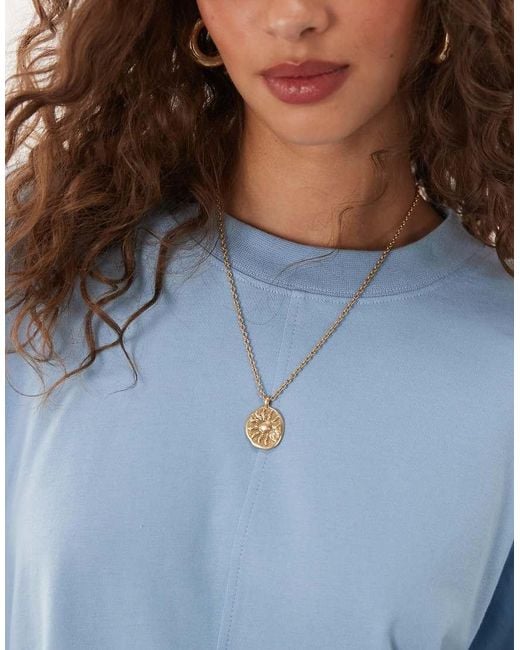 ASOS Blue Cotton Crew Neck Oversized Long Sleeve T-shirt