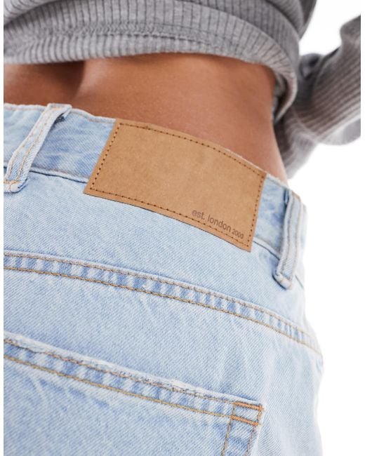 ASOS White Asos Design Petite Low Rise Baggy Jeans