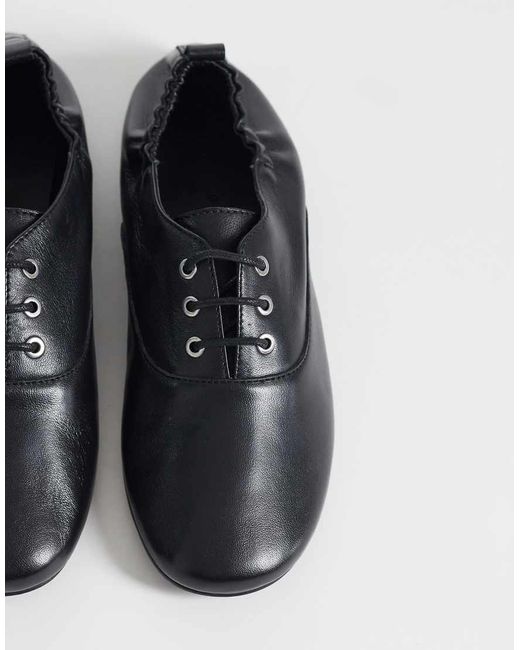 ASOS Blue Myriad Premium Lace Up Flat Shoes