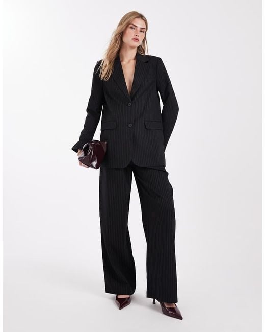 ONLY Black Single Breasted Oversized Blazer Co-ord