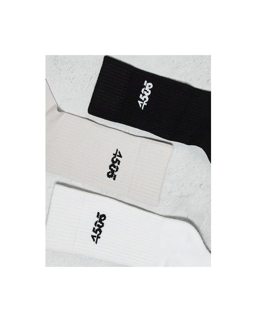 ASOS 4505 White Icon 3 Pack Anti Bacterial Crew Sport Socks