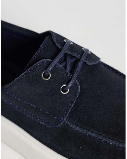 ASOS Blue Lace Up Shoes With Cup Sole for men