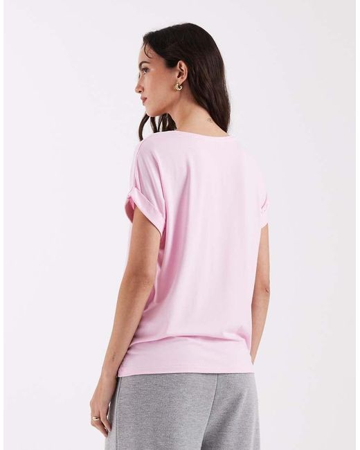 ONLY Pink Short Sleeve Crew Neck Top