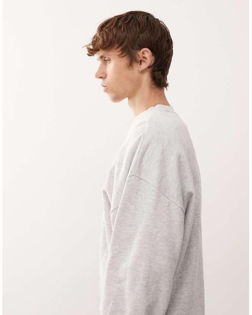 Collusion Gray Essentials Boxy Oversized Sweatshirt for men