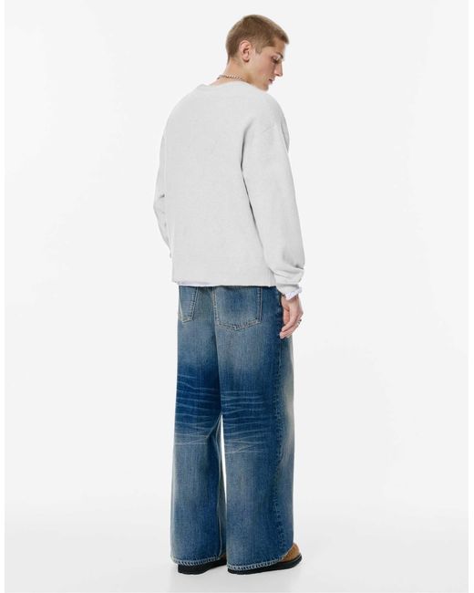 Pull&Bear – weicher strickpullover in White für Herren