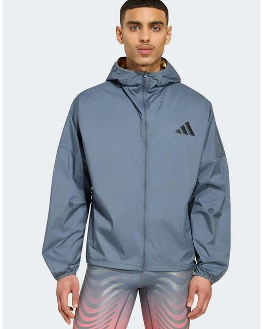 Adidas Originals Blue Adizero Running Blaze Jacket for men