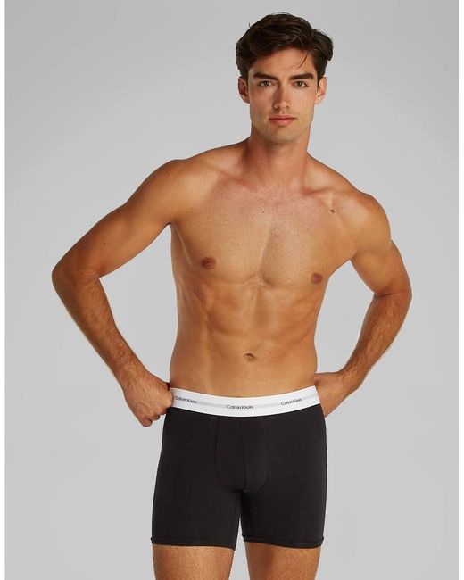 Calvin Klein Set Van 3 Boxershorts Van Katoen En Modal Met Stretch in het White voor heren