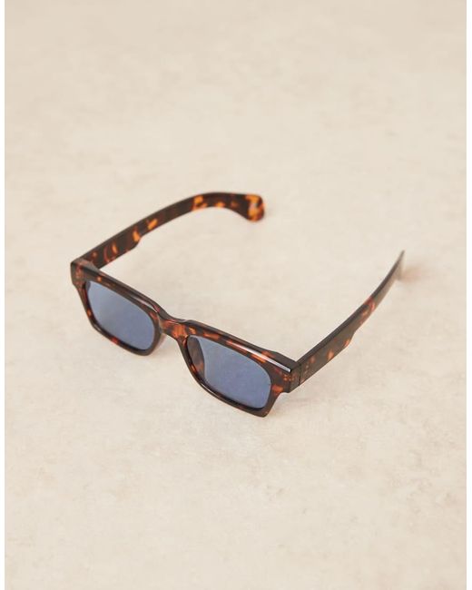 Occhiali Da Sole Rétro Con Montatura Tartarugata E Lenti Blu di ASOS in Brown da Uomo
