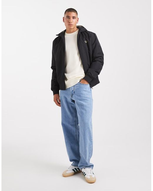 Fred Perry Blue Hooded Brentham Jacket for men