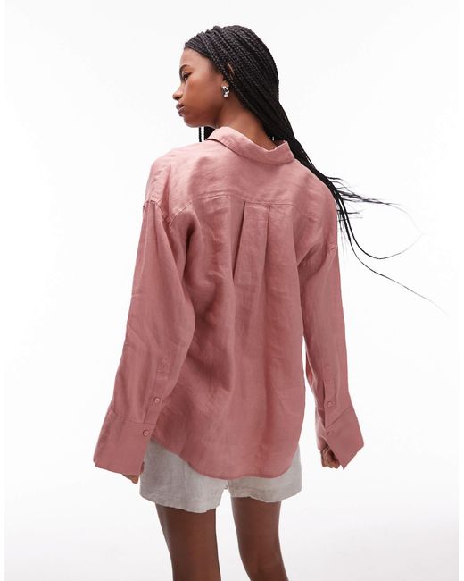 Chemise oversize en lin ARKET en coloris Red