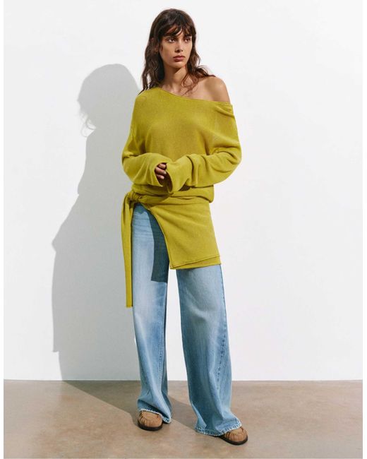 Pull rustique pomme Pull&Bear en coloris Yellow