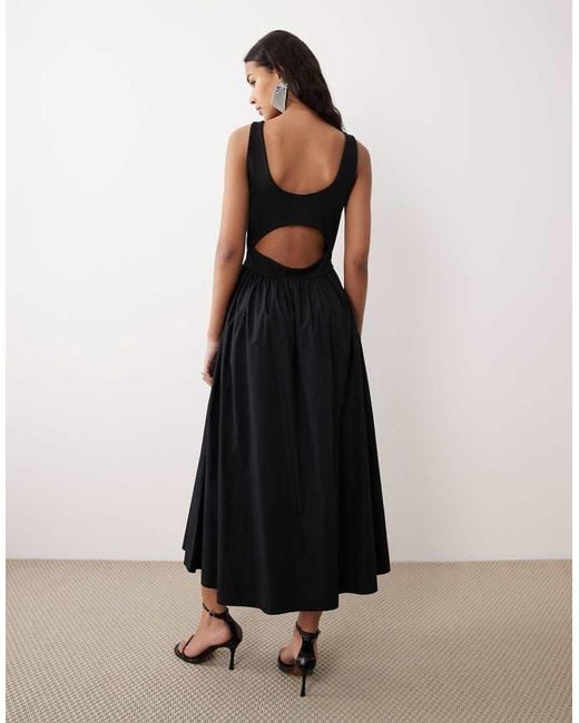 Nobody's Child Black Eliana Jersey Midi Dress