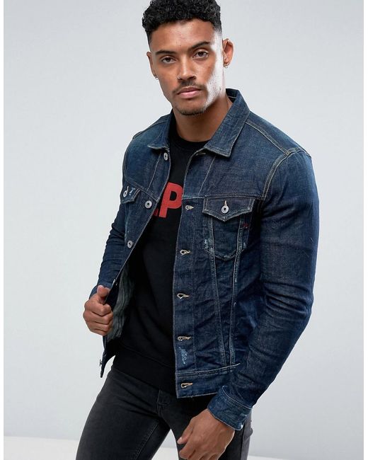 Replay Jacket Wash in Blue for Men | Lyst