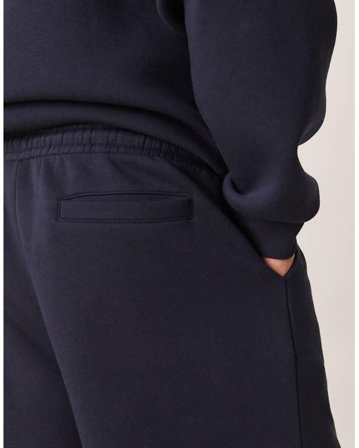 Pantalones Cortos Azul Marino Extragrandes Con Pinzas De (Parte De Un Conjunto) ASOS de hombre de color Blue