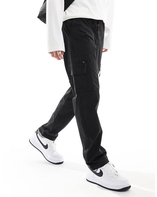 Jack & Jones – locker geschnittene utility-cargohose in Black für Herren